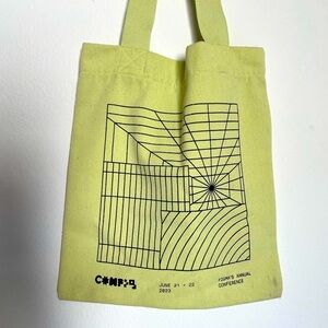 GONFIG FIGMA Graphic Canvas Tote designer 2023 Bag shopper RARE